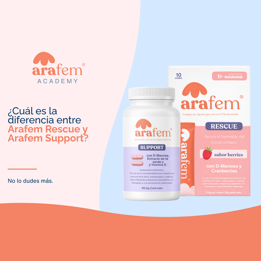 ¿Cuál es la diferencia entre Arafem Rescue y Arafem Support?